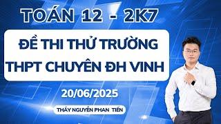 Toán 12 - ĐỀ THI THỬ LẦN 2 TRƯỜNG THPT CHUYÊN ĐH VINH