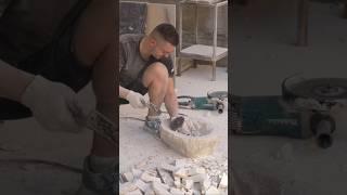 A Unique Marble Sink DIY: Master Handcrafting  #diy #stonecraftsmanship #stoneart #stonemason