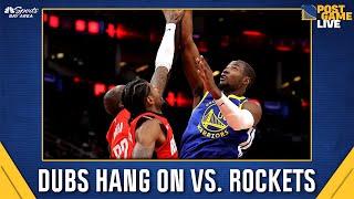 Kuminga takes over in OT as Warriors hold off Rockets despite losing big lead | NBC Sports Bay Area