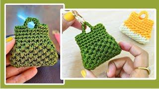 Fabulous!!Crochet Cute Mini Bag /Knitting small bag /bolsa de ganchillo/bolsa de croché #crochet