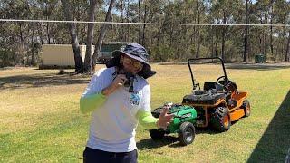 Spraying my property for the first time. Turf and Tools Homestead