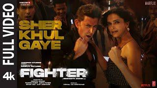 FIGHTER: Sher Khul Gaye (Full Video) Hrithik, Deepika, Vishal-Sheykhar, Benny, Shilpa, Kumaar