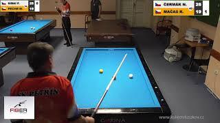 Czech league | 3-cushion | 1st class | 3rd round | Nicolas Čermák v Radomil Mačas