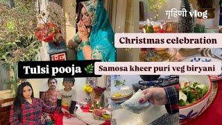 लोगो ने क्यों सुनाया मुझे? | Christmas party at home| तुलसी दिवस | @Ginikizindagi