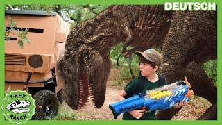 Dinosaurier-Herausforderung und Flucht mit dem Dinonator! | T-Rex Ranch - Dinosaurier für Kinder