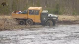 ЭКСТРЕМАЛЬНЫЕ ДОРОГИ СЕВЕРА РОCСИИ УРАЛ ВБРОД ПОДБОРКА a powerful Russian truck selection