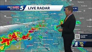 Severe storms move across Oklahoma