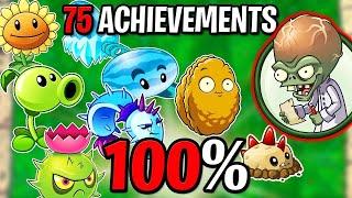 I 100% Plants VS Zombies 2 with ALL 75 Achievements