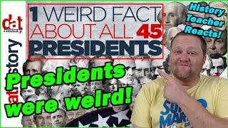 One Weird Fact About All 45 Presidents | Derek Adam Thomas | History Teacher Reacts