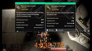 Afterglow Sword Sniper Damage Mod Test - Dopaminergic Activate vs Strengthen First Shot Descendant