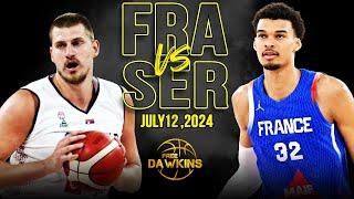 Wemby vs Jokic  | France vs Serbia Full Game Highlights | Olympics Warm-Up | July 12, 2024