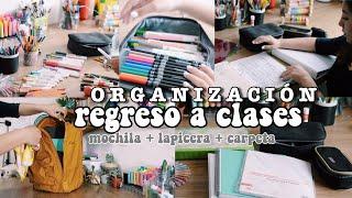 ORGANIZACIÓN PARA LA ESCUELA - regreso a clases  carpeta + mochila + lapicera