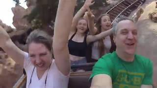 GUY JUMPS OUT OF RIDE FOR PHONE | Disneyland's Thunder Mountain Railroad Ride | Lily Mehallick