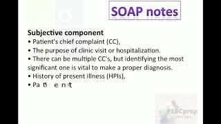 Subjective, Objective, Assessment, Plan (SOAP) notes