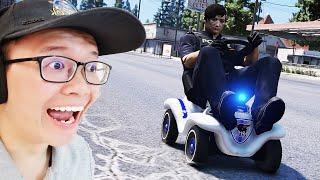 【Officer Ck】GTA5 我搭乘最迷你的警車進行巡邏！小偷笑到流淚啊！哈哈哈！