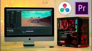 $1350 PC vs $5000 iMac PRO for Video Editing  Premiere & Resolve