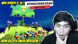 FIRST TRY AND FIRST WIN IN NEW MAP SPONGEBOB DASH ! NEW VERSION OF BLOCK DASH ! Stumble Guys