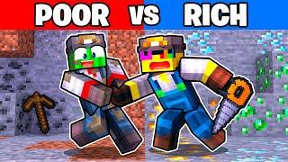 POOR Vs RICH Pro Miner In Minecraft!