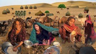 Desert Woman Morning Routine In Pakistan | Cooking Traditional Village Food