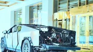 Witnesses react to explosion inside vehicle at entrance of Trump Hotel in Las Vegas