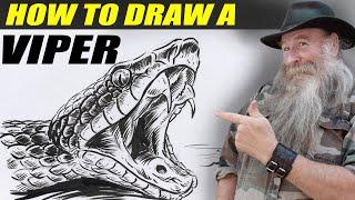 HOW TO DRAW A COTTONMOUTH (Intermediate Level)