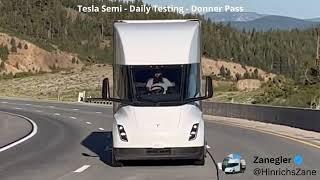 Tesla Semi speeds up Donner Pass during testing!