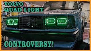 Volvo 240 US Quad Light Conversion on a 85 UK Coffin Nose!