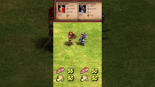 Elite Hoplite (Spartans) vs Elite Shotel Warrior (AoE2) #Shorts