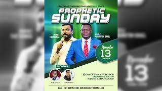 Prophetic Sunday Service | Pr. Tijo Thomas | Pr. Pardington Israel | 13th November 2022