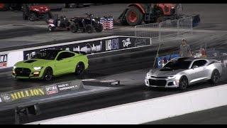 Shelby gt500 vs ZL1 Camaro - Drag Race + mk5 Supra, turbo S2000