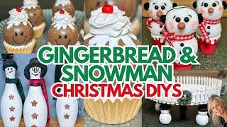 Adorable Snowman and Gingerbread DIYS / Snowman Crafts / Craft Fair Ideas