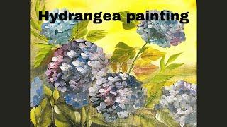 Hydrangea flower oil painting on canvas for beginners l Bob Ross flower painting l Varsha Fine Art