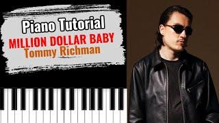 MILLION DOLLAR BABY by Tommy Richman (easy piano tutorial lesson free)