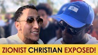 Zionist Christian Exposes Himself Trying To Challenge Shamsi On Slavery | Speakers Corner