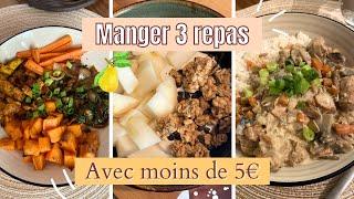 5€ pour 3 repas | Bien manger avec un petit budget