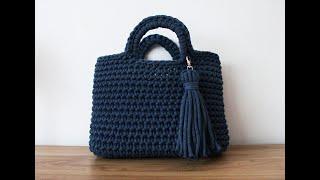 Easy crochet handbag tutorial, classic version. Klasyczna torebka na szydełku.