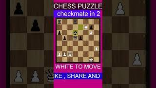 CHECKMATE IN 2  MOVES, white to play #chessstraps #CHESS , #VIRAL
