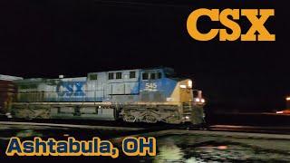 CSX YN2 Paint Solo Leader On Highballing "Bobby" Train - Ashtabula, OH