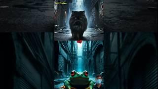 Black Persian Cat vs Frog, Bat, & White Mouse – Who Will Win?