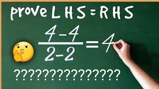 4-4/2-2=4 | Prove it | LHS=RHS | In just four lines