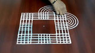 Simple & easy beautiful padi kolam design # rangoli # muggulu # easy rangoli # kolam design...