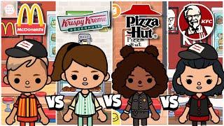 McDONALDS  VS KFC  VS PIZZA HUT VS KRISPY KREME  TOCA LIFE WORLD 