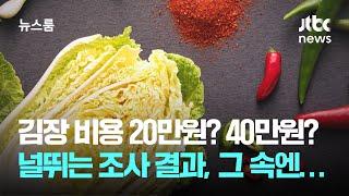 김장 비용 20만원? 40만원? 널뛰는 조사 결과, 그 속엔… / JTBC 뉴스룸