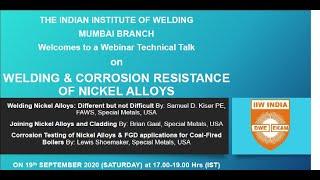 WeldTechTalk Episode2 Welding and Corrosion Resistance of Nickel Alloys by Special Metals