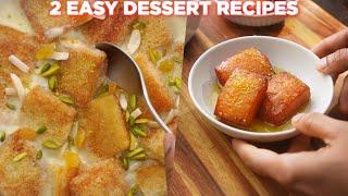 2 Easy Dessert Recipes Anyone Can Make | Bread Custard | Paal Cake