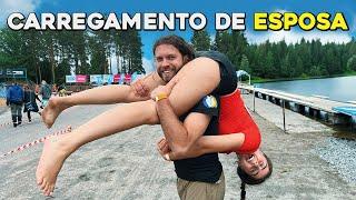 Participamos do Campeonato Mundial de Carregamento de Esposa