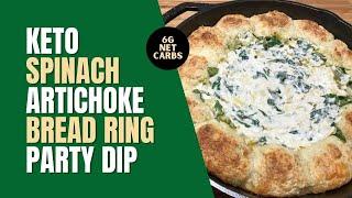 Keto Spinach Artichoke Bread Ring Dip (Keto Party Appetizers!)