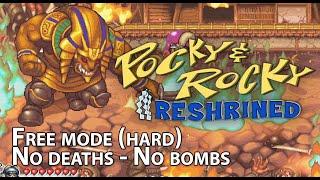 Pocky & Rocky Reshrined (Free Mode, Hard) - No-death, No-bomb playthrough - 3,742,370 points