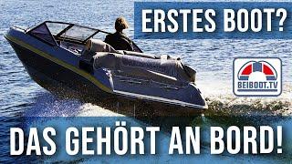  Erstes Boot? Das gehört an Bord! Rettungsweste | Taschenlampe | Werkzeug