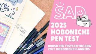 2025 Hobonichi Pen Test : Cousin, A6 Techo, Weeks Mega, A6 Five Year